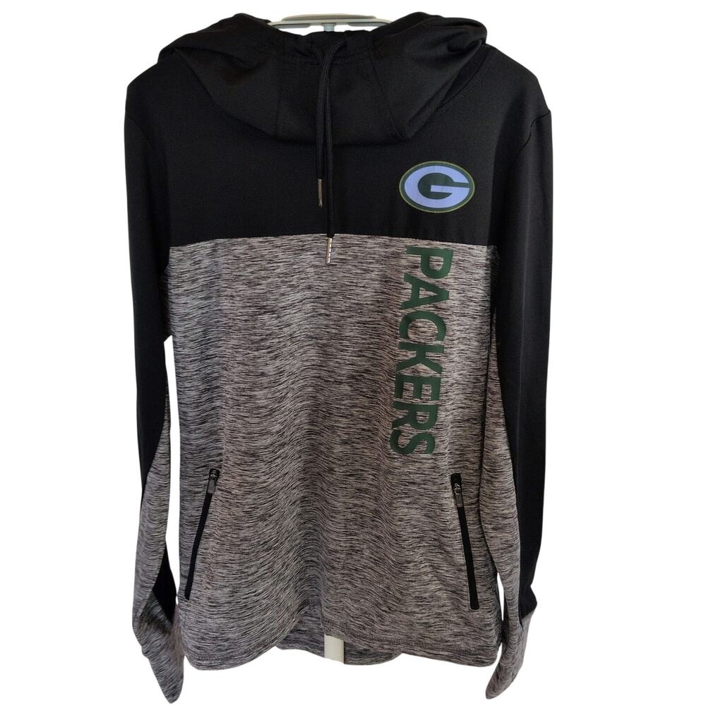 NFL Team Apparel Green Bay Packers Women Small Hoodie Pullover Sweatshirt Gray